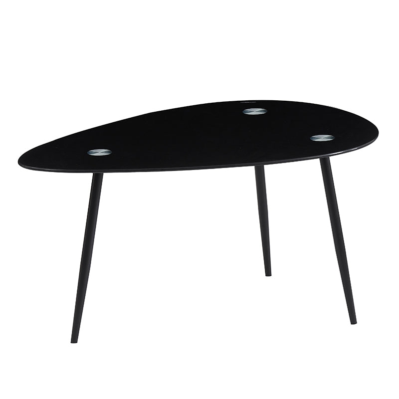 AGNES BLACK GLASS COFFEE TABLE 90x60x45