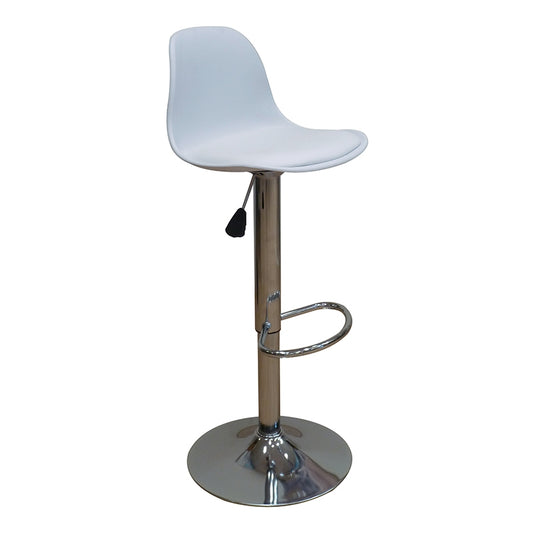 Σκαμπό Μπαρ 2 Τμχ Bar92 White PU/PP 37x33x102