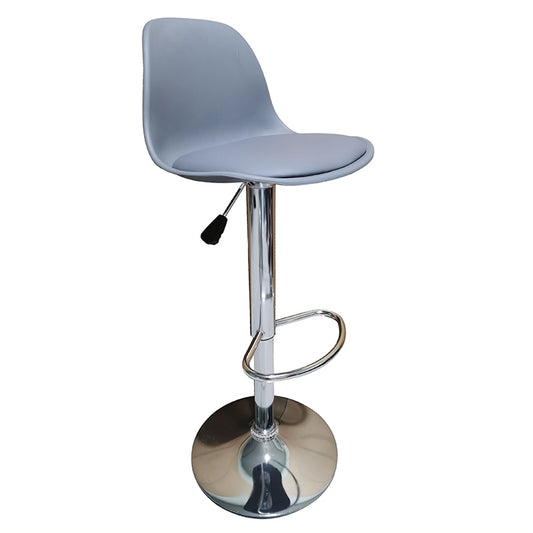 Σκαμπό Μπαρ 2 Τμχ Bar92 Grey PU/PP 37x33x102