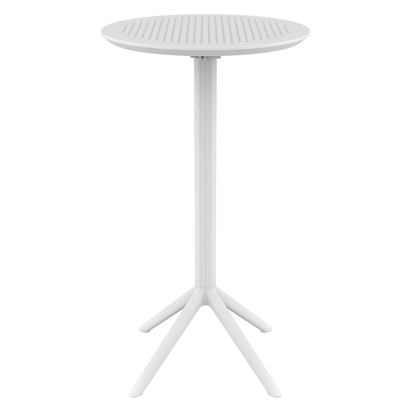 SKY WHITE BAR FOLDING TABLE POLYPROPYLENE Ø60x108