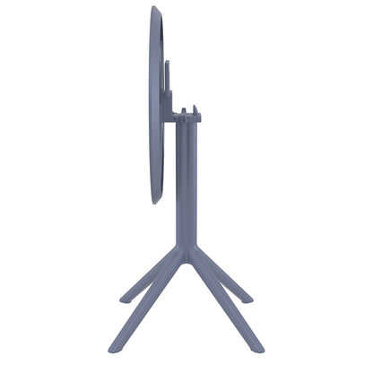 SKY DARK GREY ΤΡΑΠΕΖΙ ΠΤΥΣ/ΝΟ ΠΟΛ/ΝΙΟΥ Φ60x74