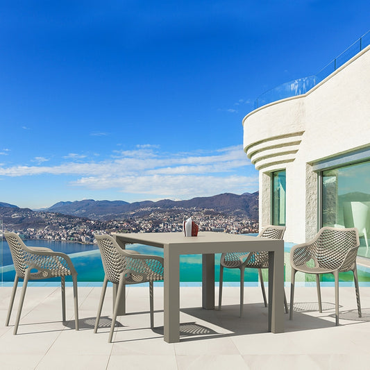 Σετ Τραπεζαρίας 5 Τμχ Vegas-Air XL Taupe 100x100/140x75