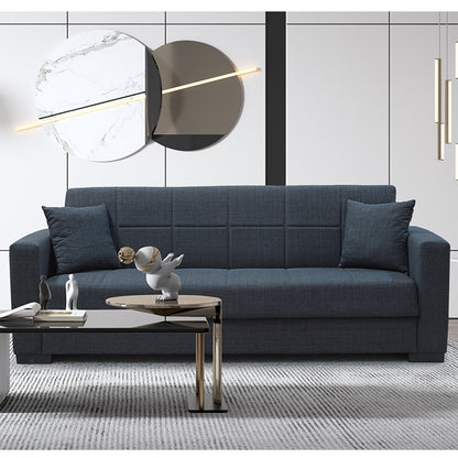 ROVER DARK GREY FABRIC 3-SEATER SOFA/BED WITH STORAGE 210x80x75