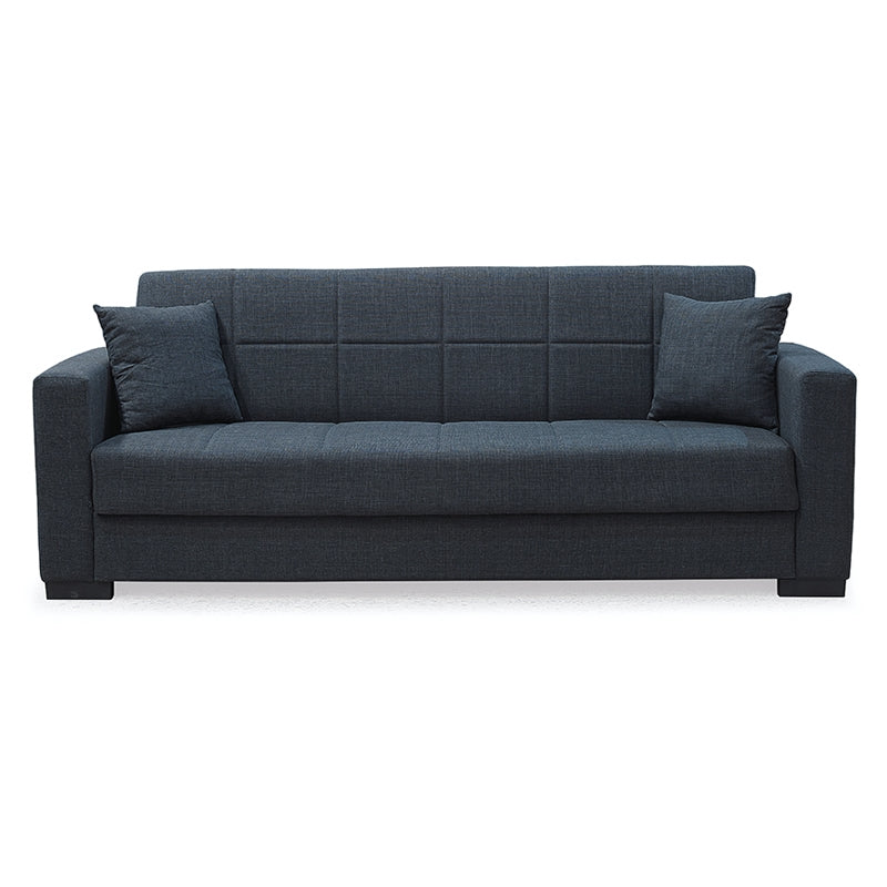 ROVER DARK GREY FABRIC 3-SEATER SOFA/BED WITH STORAGE 210x80x75