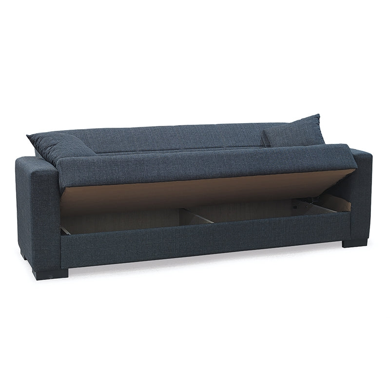 ROVER DARK GREY FABRIC 3-SEATER SOFA/BED WITH STORAGE 210x80x75