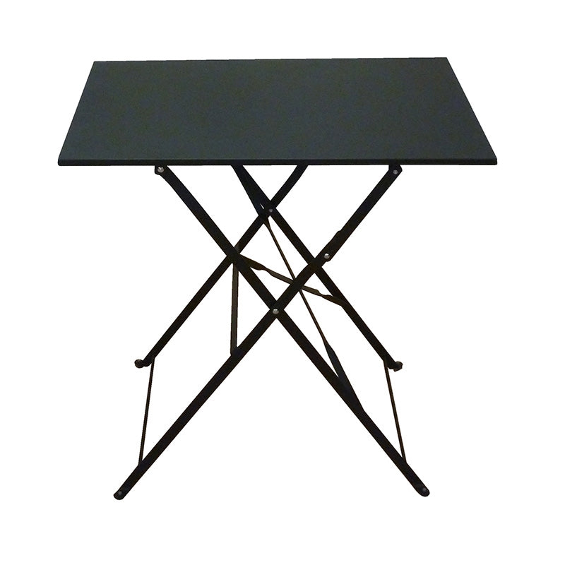 ALMA BLACK FOLDING METAL TABLE 50x70x75