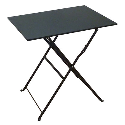 ALMA BLACK FOLDING METAL TABLE 50x70x75