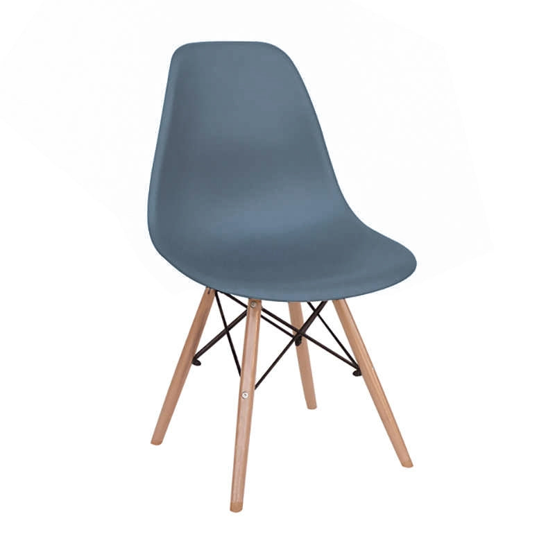 Καρέκλα Τραπεζαρίας Ξύλινη 4 Τμχ Loft Γκρι PP 46x52x43-82.5