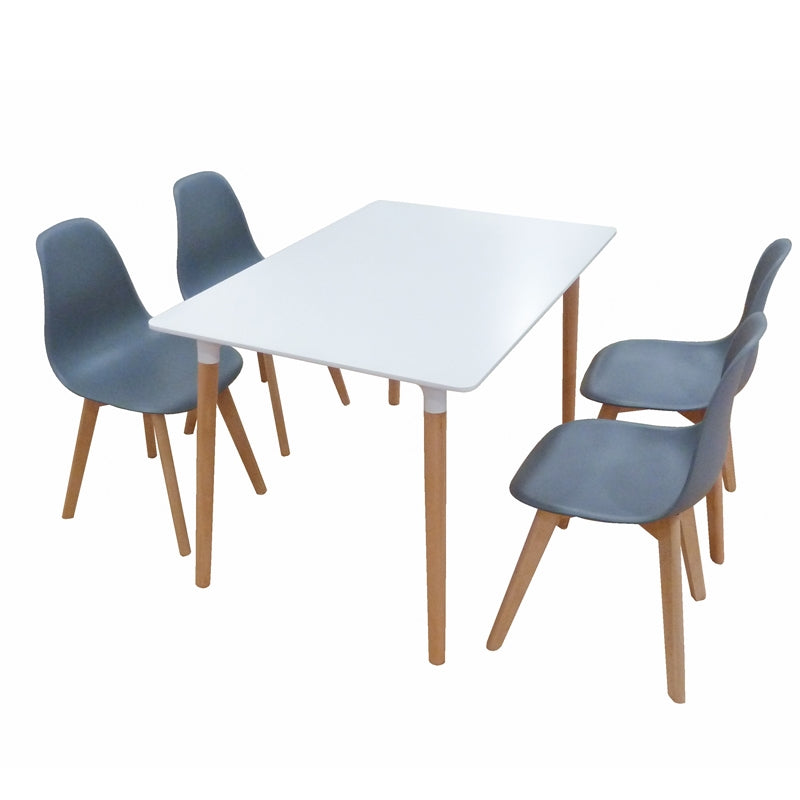 Σετ Τραπεζαρίας Loft Plus Grey Randy 5 Τμχ 120x80x72