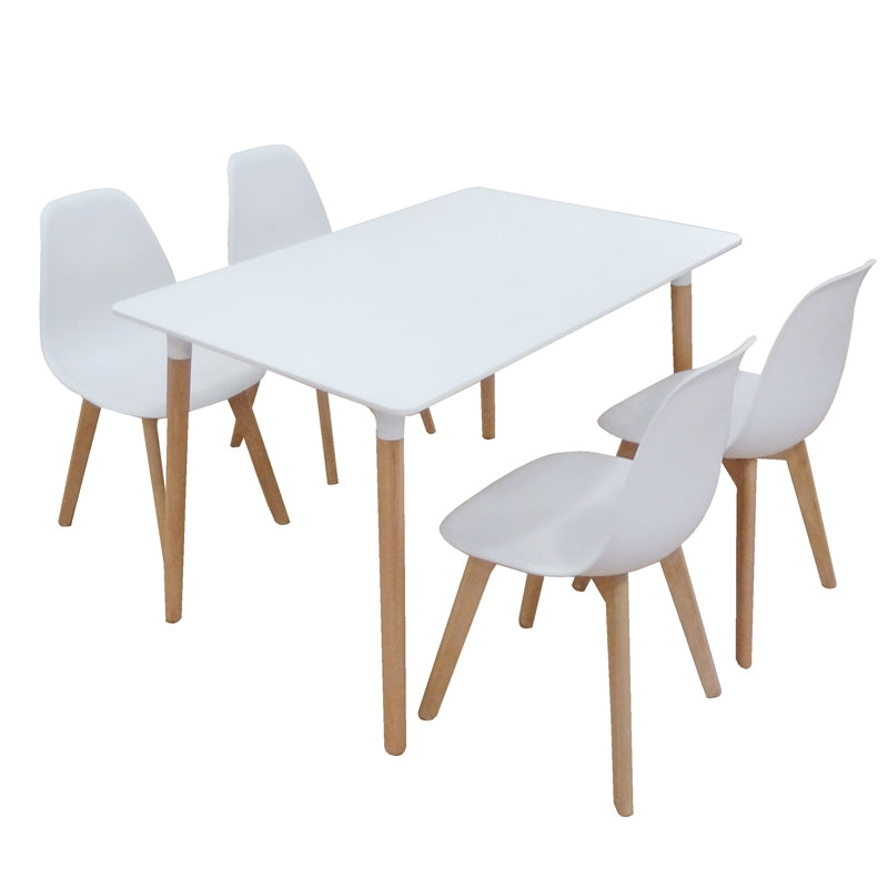 Σετ Τραπεζαρίας Randy-Loft Plus White 5 Τμχ 120x80x72