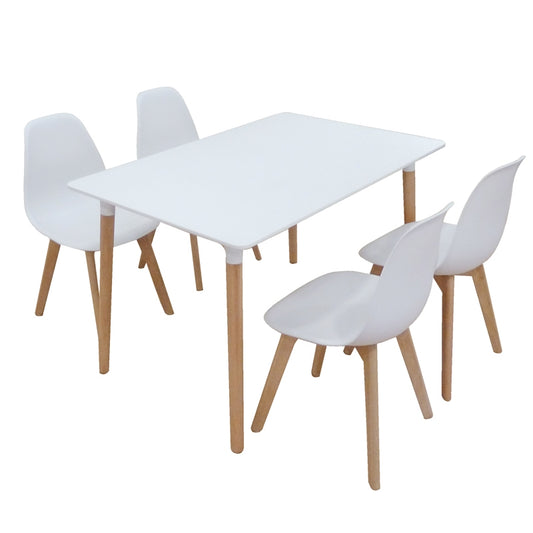 Σετ Τραπεζαρίας Randy-Loft Plus White 5 Τμχ 120x80x72