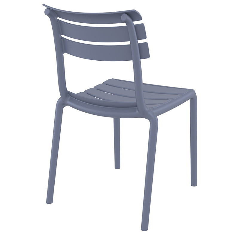 HELEN DARK GREY POLYPROPYLENE CHAIR 50x59x84