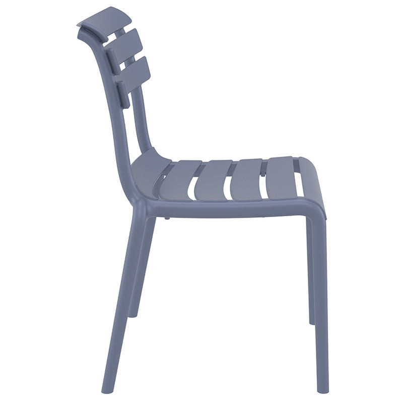 HELEN DARK GREY POLYPROPYLENE CHAIR 50x59x84