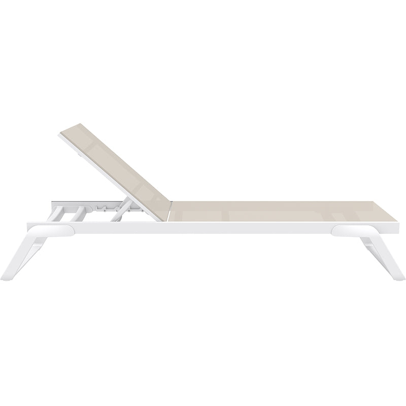 TROPIC ΞΑΠΛΩΣΤΡΑ WHITE/TAUPE ΑΛΟΥΜ-ΠΟΛ/ΝΙΟΥ 210x72x31