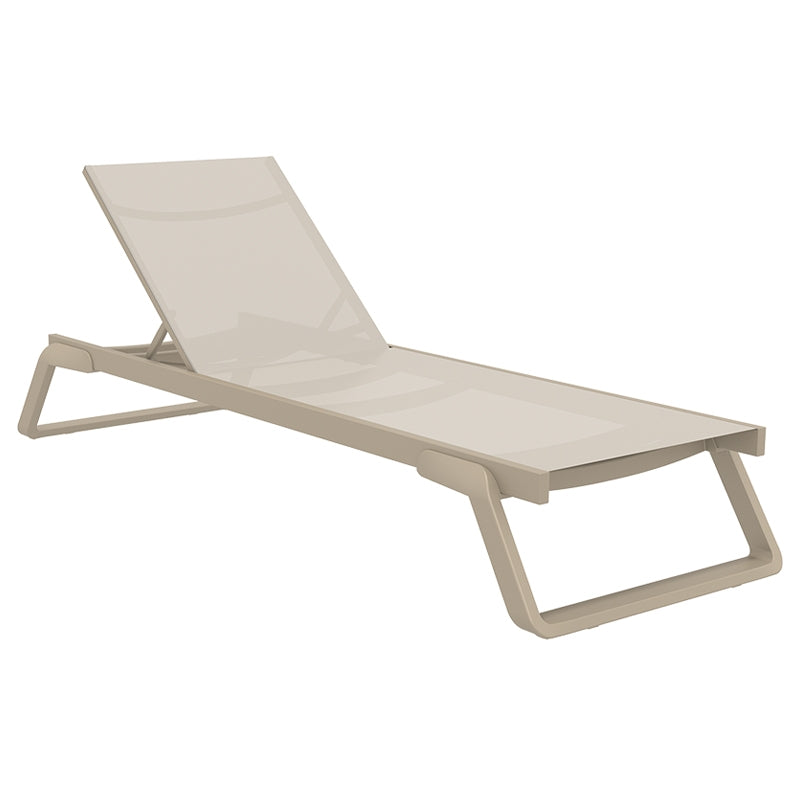 TROPIC SUN LOUNGER TAUPE/TAUPE ALUM-POLY/NYLON 210x72x31