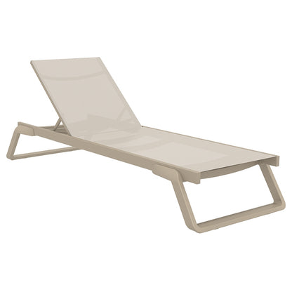 TROPIC SUN LOUNGER TAUPE/TAUPE ALUM-POLY/NYLON 210x72x31