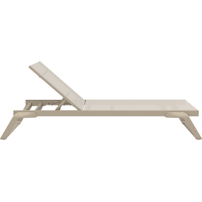 TROPIC SUN LOUNGER TAUPE/TAUPE ALUM-POLY/NYLON 210x72x31