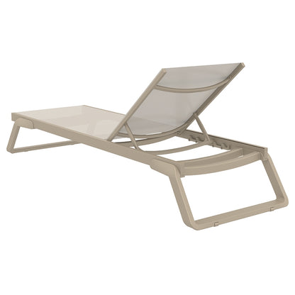 TROPIC SUN LOUNGER TAUPE/TAUPE ALUM-POLY/NYLON 210x72x31