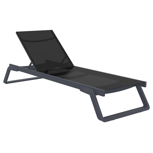 TROPIC SUN LOUNGER DARK GREY/BLACK ALU-POLY/NYLON 210x72x31