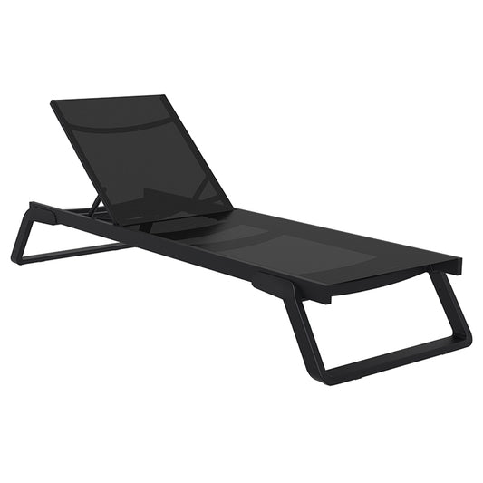 TROPIC LOUNGER BLACK/BLACK ALUMINIUM-POLYESTER/NYLON 210x72x31