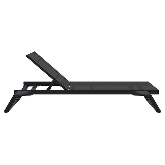TROPIC LOUNGER BLACK/BLACK ALUMINIUM-POLYESTER/NYLON 210x72x31