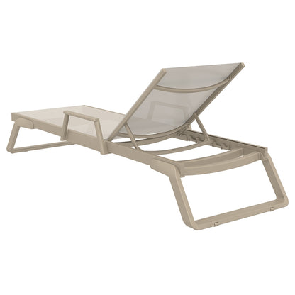 TROPIC ΞΑΠΛΩΣΤΡΑ ΜΕ ΜΠΡΑΤΣΑ TAUPE/TAUPE ΑΛΟΥΜ-ΠΟΛ/ΝΙΟΥ 210x72x31