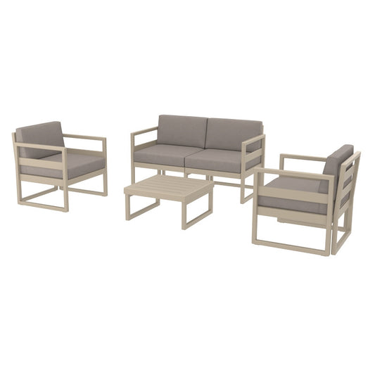 MYKONOS SET 2ΘΕΣ. TAUPE/ΜΑΞ. L. BROWN