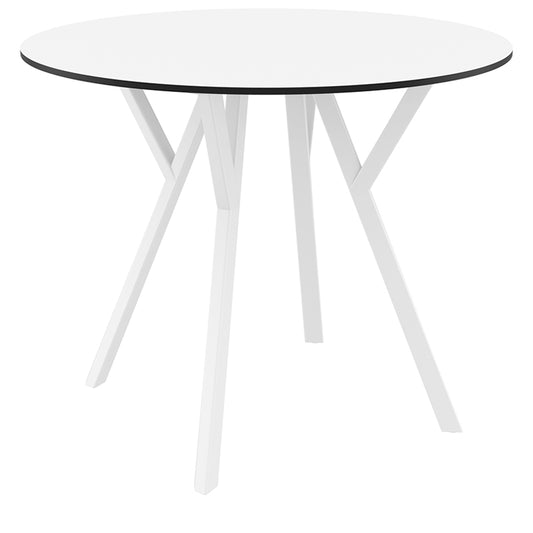 MAX ΤΡΑΠΕΖΙ WHITE LAMINATE 12mm Φ90x74