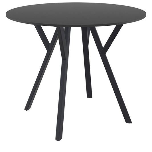 MAX ΤΡΑΠΕΖΙ BLACK LAMINATE 12mm Φ90x74