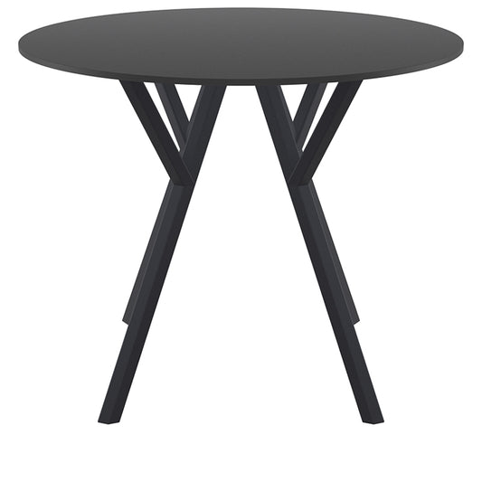 MAX ΤΡΑΠΕΖΙ BLACK LAMINATE 12mm Φ90x74