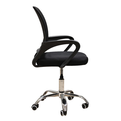 A1850 S CHROME/BLACK MESH OFFICE ARMCHAIR 62x52x43-84/50-93