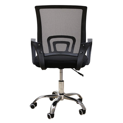 A1850 S CHROME/BLACK MESH OFFICE ARMCHAIR 62x52x43-84/50-93