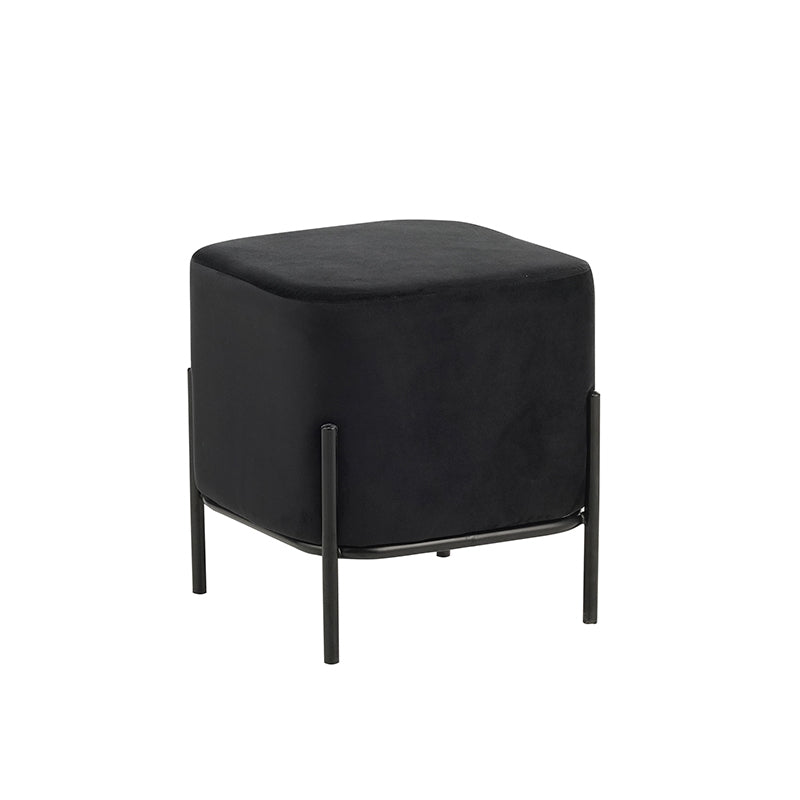 BELLA/S STOOL BLACK VELVET FABRIC 36x36x38