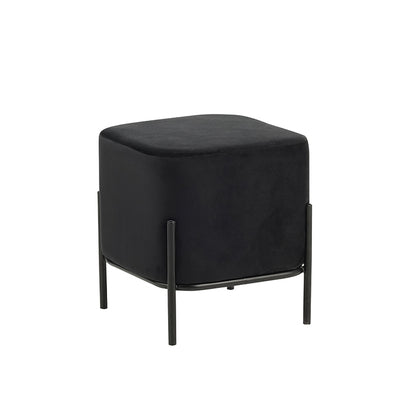 BELLA/S STOOL BLACK VELVET FABRIC 36x36x38