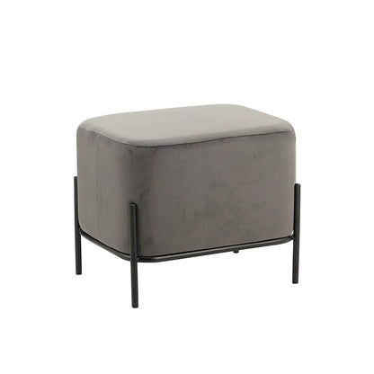 BELLA/L STOOL GREY VELVET FABRIC 48x37x39