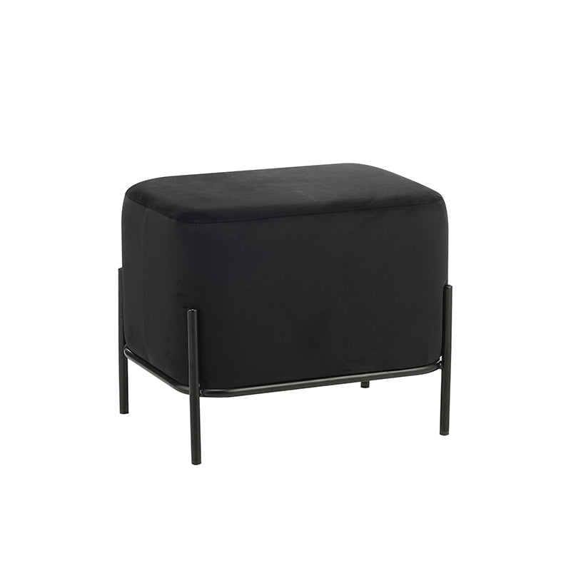 BELLA/L STOOL BLACK VELVET FABRIC 48x37x39
