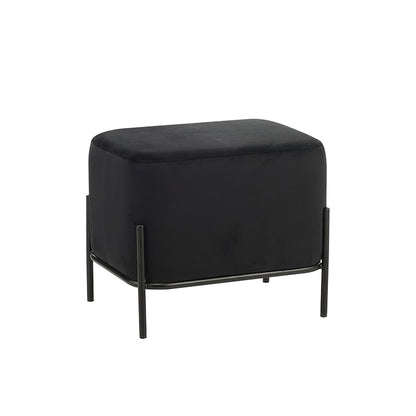 BELLA/L STOOL BLACK VELVET FABRIC 48x37x39