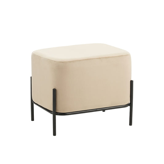 BELLA/L ΣΚΑΜΠΟ BEIGE VELVET ΥΦΑΣΜΑ 48x37x39