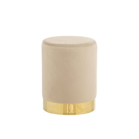 LINDA/S ΣΚΑΜΠΟ BEIGE VELVET ΥΦΑΣΜΑ Φ34x42