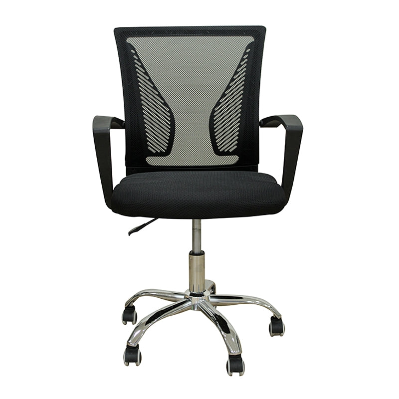 A9880 ΜΑΥΡO MESH ΠΟΛΥΘΡΟΝΑ ΓΡΑΦΕΙΟΥ 57X54X40-91/48-99εκ.