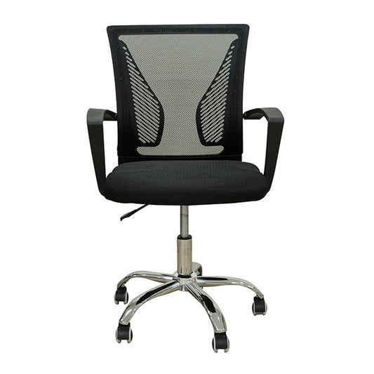 A9880 ΜΑΥΡO MESH ΠΟΛΥΘΡΟΝΑ ΓΡΑΦΕΙΟΥ 57X54X40-91/48-99εκ.