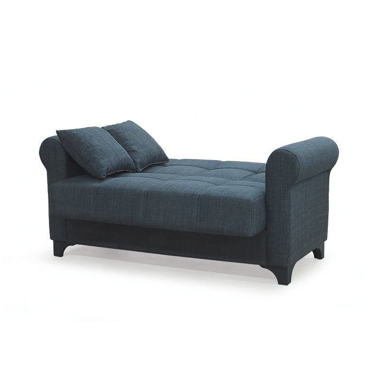 AZUR DARK GREY ΥΦΑΣΜΑ 2ΘΕΣΙΟΣ ΚΑΝΑΠΕΣ/ΚΡΕΒΑΤΙ ΜΕ ΑΠΟΘ. ΧΩΡΟ 150x80x75