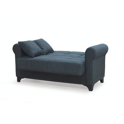 AZUR DARK GREY ΥΦΑΣΜΑ 2ΘΕΣΙΟΣ ΚΑΝΑΠΕΣ/ΚΡΕΒΑΤΙ ΜΕ ΑΠΟΘ. ΧΩΡΟ 150x80x75