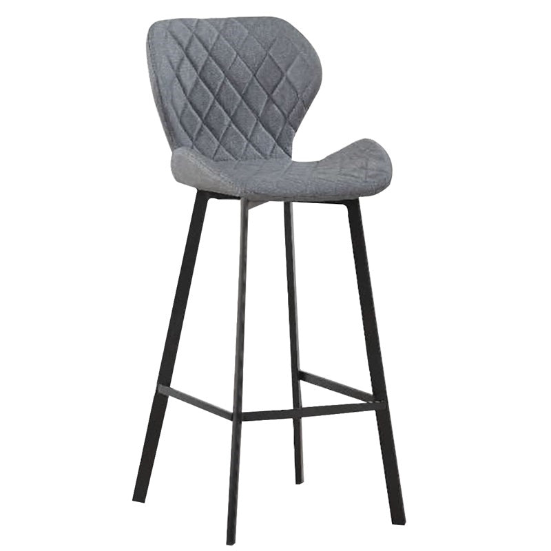 Σκαμπό Μπαρ 2 Τμχ Martin Γκρι Ύφασμα 45x49x73-106
