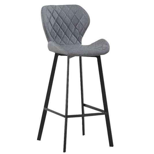 Σκαμπό Μπαρ 2 Τμχ Martin Γκρι Ύφασμα 45x49x73-106