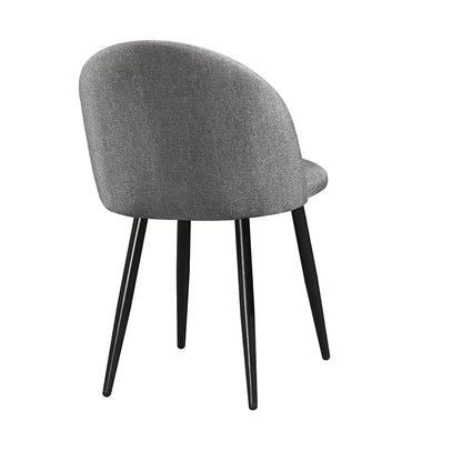 RIO BLACK/GREY FABRIC CHAIR METAL 47x53.5x80