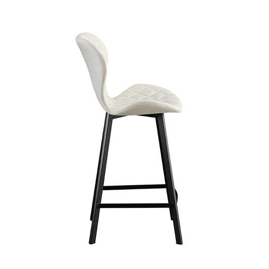 MARTIN OFF WHITE ΥΦΑΣΜΑ(Σ2)66εκ. ΣΚΑΜΠΟ ΜΕΤΑΛΛΙΚΟ 45X49X66-98εκ.