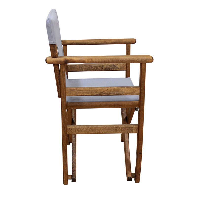 TORINO WALNUT DIRECTOR CHAIR WITH GRAY TEXTILENE 600gr 59.5x53x45.5-86.5