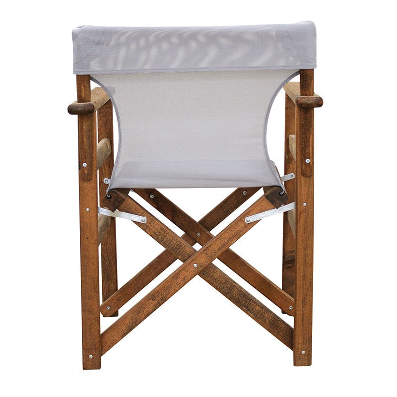TORINO WALNUT DIRECTOR CHAIR WITH GRAY TEXTILENE 600gr 59.5x53x45.5-86.5