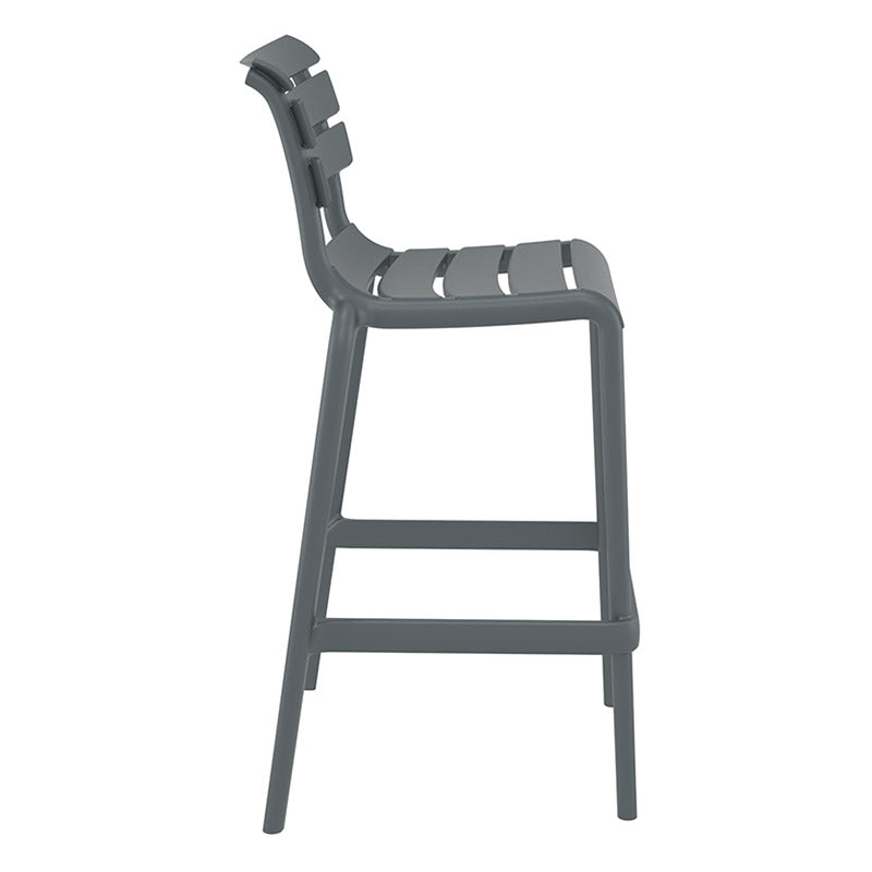 HELEN STOOL DARK GREY POLYURETHANE 53x55x105